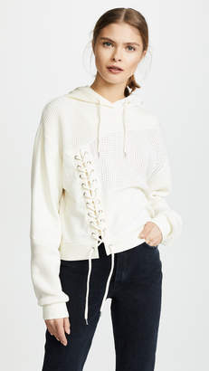 McQ Lace Patched Hoodie