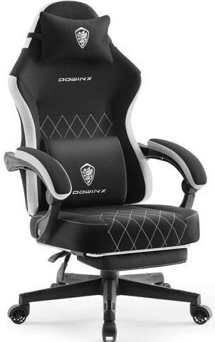 VINIUSIKI Dowinx Gaming Chair Fabric with Pocket Spring Cushion, High Back Ergonomic Computer Chair with Footrest for Adults, Massage Lumbar Support Swivel...