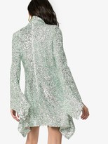 Thumbnail for your product : Halpern Draped Sequinned Mini Dress