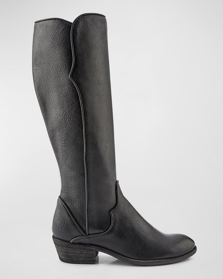 Carson Leather Piping Tall Boots