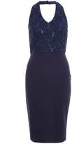 Thumbnail for your product : Quiz Navy Lace Sleeveless Halterneck Midi Dress