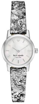 Kate Spade Metro Silver Glitter Watch