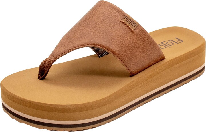 Flojos Nessa Platform Hooded Thong Wedge Sandals