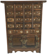 Thumbnail for your product : One Kings Lane Vintage Chinese Apothecary Cabinet - Chic Transitions - brown/brass