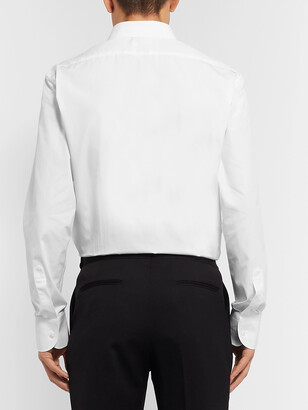 The Row White Jasper Slim-Fit Cotton-Poplin Shirt