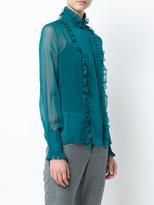 Thumbnail for your product : Carolina Herrera embroidered ruffled blouse