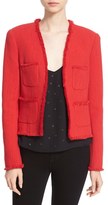 Thumbnail for your product : L'Agence Women's Fringe Trim Cotton Blend Jacket