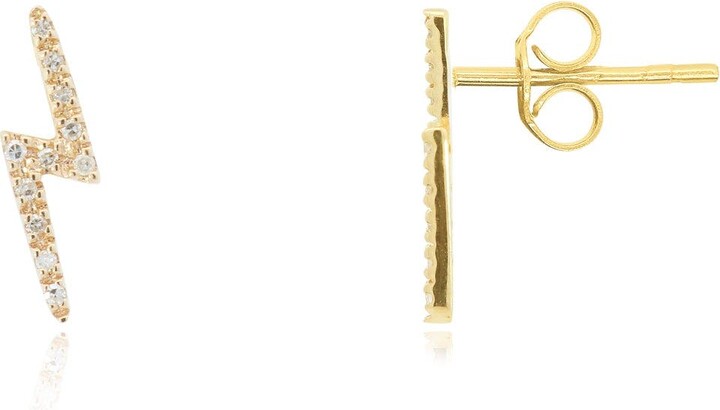 The Lovery Fine Jewelry Diamond Lightning Bolt Stud Earrings