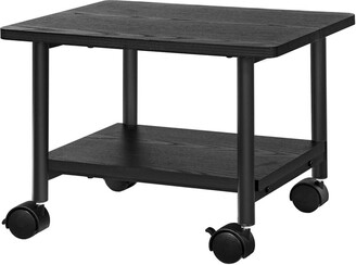 Under Desk Printer Stand and Mobile Machine Cart with Shelf Heavy Duty  Storage Rack for Office Home Black - ShopStyle