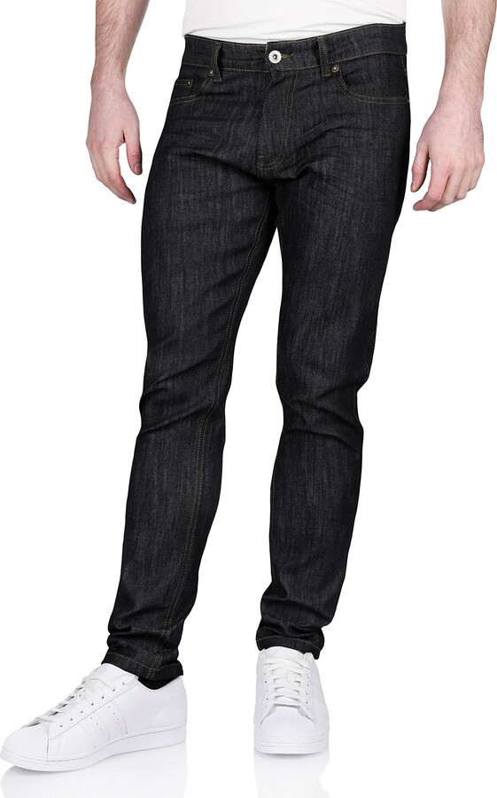 Boronia Mens Skinny Fit Slim Fit Jeans (Dark Blue 32W / 30L) - ShopStyle