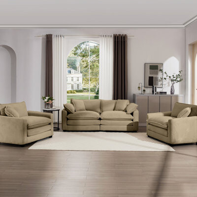 One Allium Way Warm And Cozy With Soft Cushions Pillows Home Theater Style 4 In Tan Corduroy Fabric For Living Room Bedroom Club Combination  Removable  Room