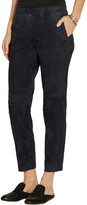 Thumbnail for your product : Theory Cropped Stretch-Suede Leggings