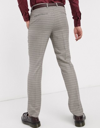 Lockstock Ludlow suit pant in micro brown check