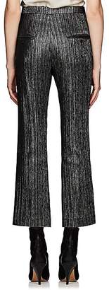 Isabel Marant Women's Denlo Metallic Striped Trousers - Silver