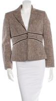 Thumbnail for your product : Valentino Velvet-Trimmed Tweed Blazer