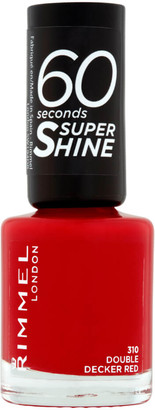 Rimmel 60 Seconds Super Shine Nail Polish 8ml (Various Shades) - Double Decker Red