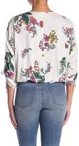 Thumbnail for your product : Love Stitch Floral Ruched Drawstring Sleeve Top