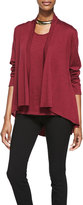 Thumbnail for your product : Eileen Fisher Angled-Front Merino Jersey Cardigan