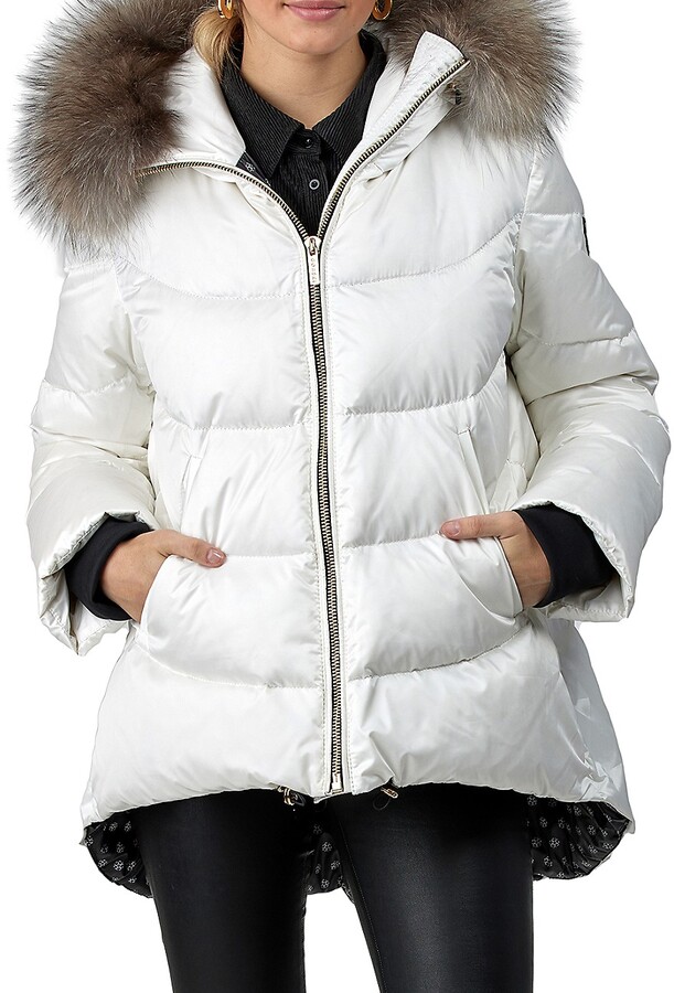 Saks Fifth Avenue Women Clothing Coats Parkas Kinslee Fox Fur-Trim Down Coat 