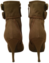 Thumbnail for your product : Balmain Khaki Cloth Ankle boots