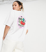 Thumbnail for your product : Vans Occasion back print crop t-shirt in white Exclusive at ASOS