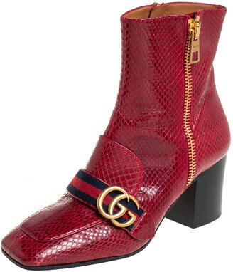 red gucci boots