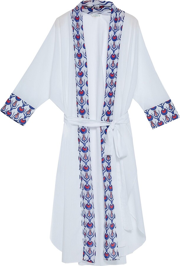N'Onat Ottoman Organic Cotton Kaftan In White ShopStyle Robes