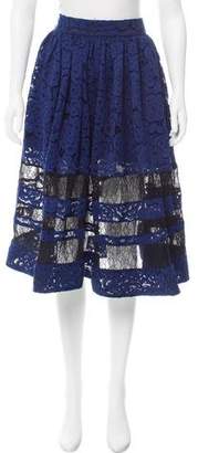 Alice + Olivia Flared Lace Skirt