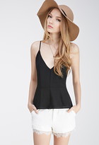 Thumbnail for your product : Forever 21 V-Cut Peplum Cami