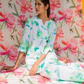 Thumbnail for your product : Nologo Chic NoLoGo-chic - Lime Flower Line Maxi Dress