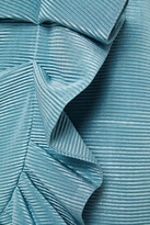 Thumbnail for your product : Jonathan Simkhai Wrap-effect metallic plissé woven mini skirt