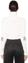 Thumbnail for your product : Fendi Embroidered Wool & Cashmere Knit Sweater
