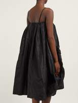 Thumbnail for your product : Simone Rocha Draped Silk-taffeta Midi Dress - Womens - Black
