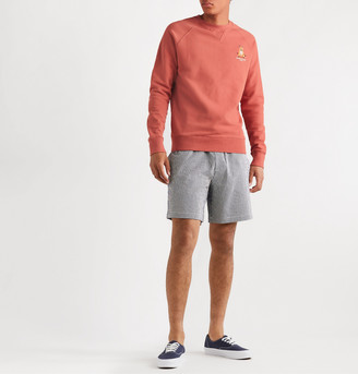 MAISON KITSUNÉ Logo-Embroidered Loopback Cotton-Jersey Sweatshirt - Men - Pink