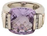 Thumbnail for your product : David Yurman Diamond-Accented Amethyst Cable Ring