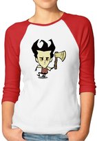Thumbnail for your product : Hera-Boom Women's Video Game Don't Starve Wilson 3/4 Sleeve Baseball Tee Shirts XL (2 Colors)