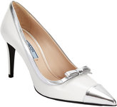 Thumbnail for your product : Prada Two-Tone Bow Pump