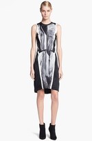 Thumbnail for your product : Helmut Lang Sleeveless Paneled Print Silk Dress