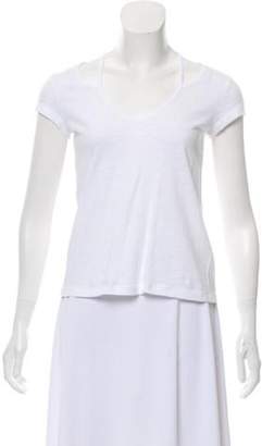 Rebecca Minkoff Short Sleeve V-Neck Top White Short Sleeve V-Neck Top