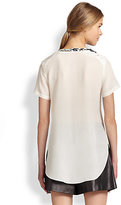 Thumbnail for your product : 3.1 Phillip Lim Sequin Side-Seam Cotton & Silk Top