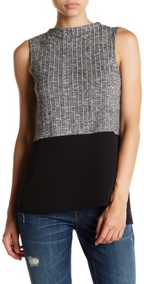 1 STATE Sleeveless Colorblock Blouse