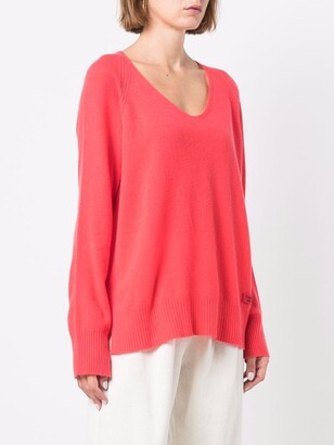 Twin-Set Scoop-Neck Knitted Jumper