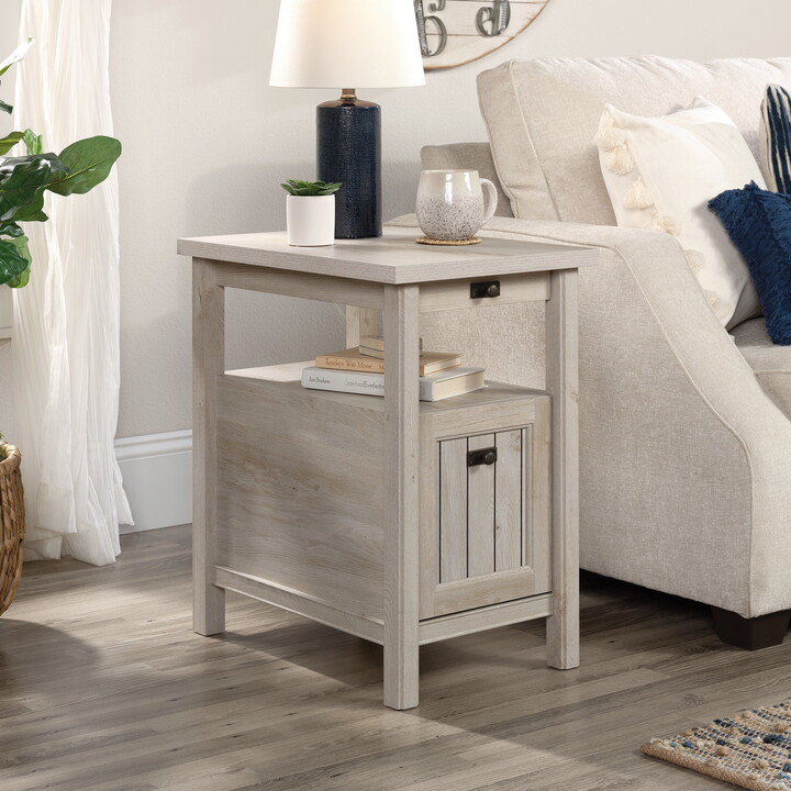 Sauder Costa Recliner End Table, Chalked Chestnut Finish