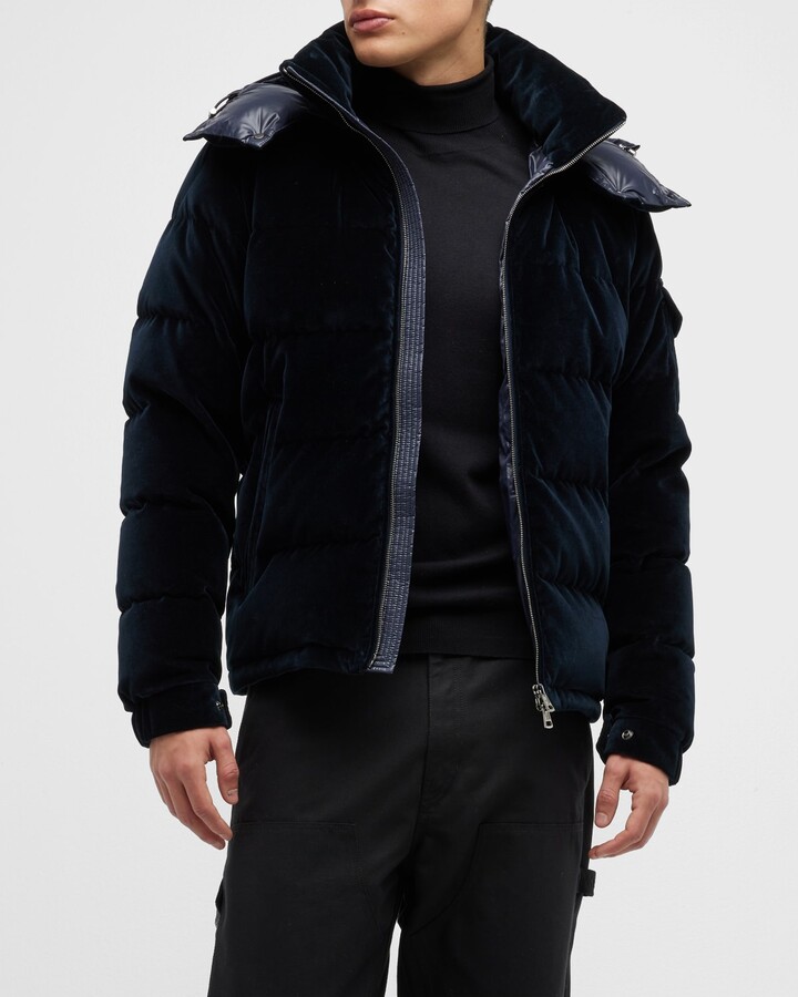 Moncler Men's Armorique Velvet Puffer Jacket - ShopStyle