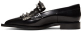 Thumbnail for your product : Alexander McQueen Black Leather Studded Loafers