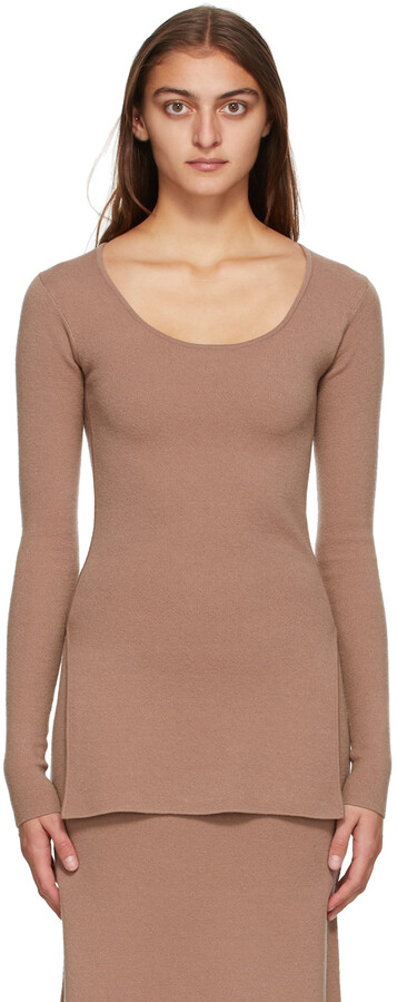 Totême Brown Wool Moro Sweater - ShopStyle