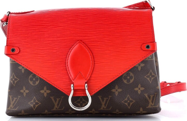 Louis Vuitton Saint Michel Handbag Monogram Canvas and Epi Leather