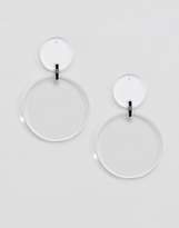 Thumbnail for your product : ASOS Design Resin Disc Drop Earrings