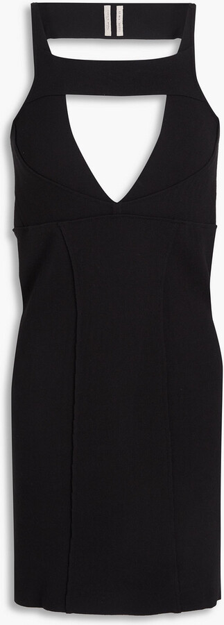 Rick Owens Cutout stretch-knit mini dress