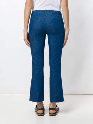 Kiltie flared cropped trousers